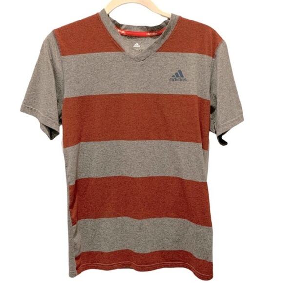 Adidas climatelite size‎ small. Striped tee - Picture 1 of 4